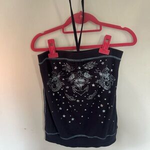 Vintage DNKY Nautical Navy Tube Top size medium